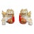 Mid 20th Century Kutani Gump’s Vintage Hand Painted Porcelain Foo Dogs - A Pair For Sale