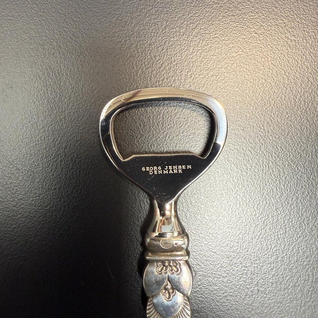 Metal Georg Jensen Sterling Silver Cactus Bottle Opener Denmark For Sale - Image 7 of 12