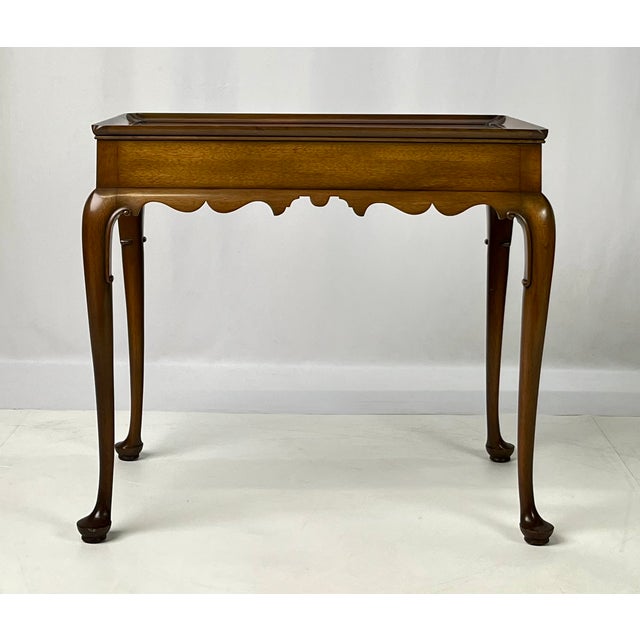 Brown Mid 20th Century Kittinger Tea Table For Sale - Image 8 of 17