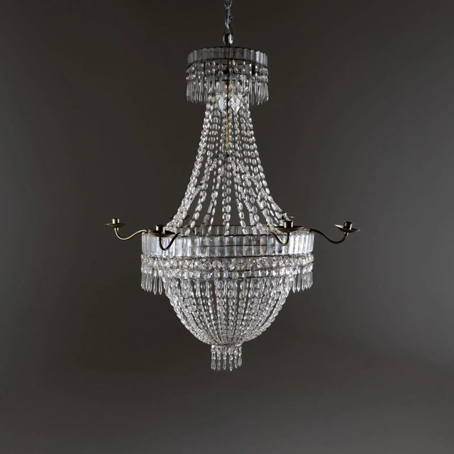 Large Basket Chandelier Candleholder, Early 19th Century For Sale - Image 5 of 13