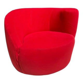 Vladimir Kagan Style “Nautilus” Swivel Chair For Sale