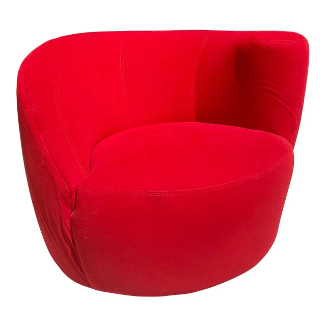Vladimir Kagan Style “Nautilus” Swivel Chair For Sale