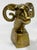 Metal Vintage Brass Rams Head Bookends For Sale - Image 7 of 8