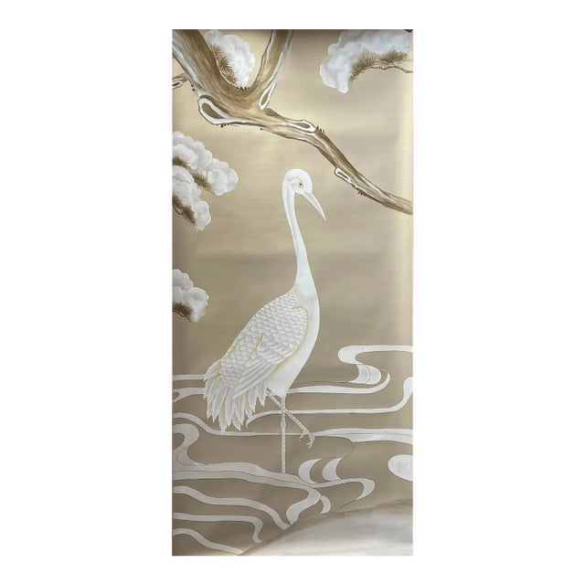 Bamboo River Blossom Wallpaper Hand Painted Artworks For Sale