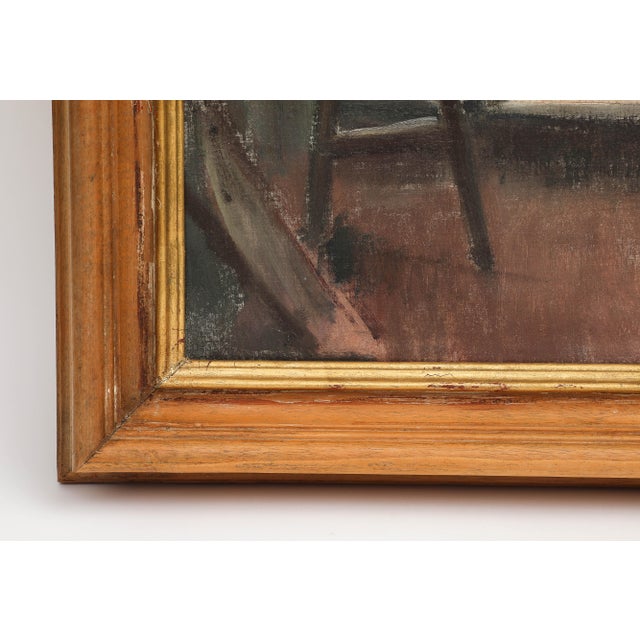 Mid-Century Modern Ponziano Togni (Swiss, 1906-1971), Oil on Canvas "Studio View", Signed, 1940-1945 For Sale - Image 3 of 12
