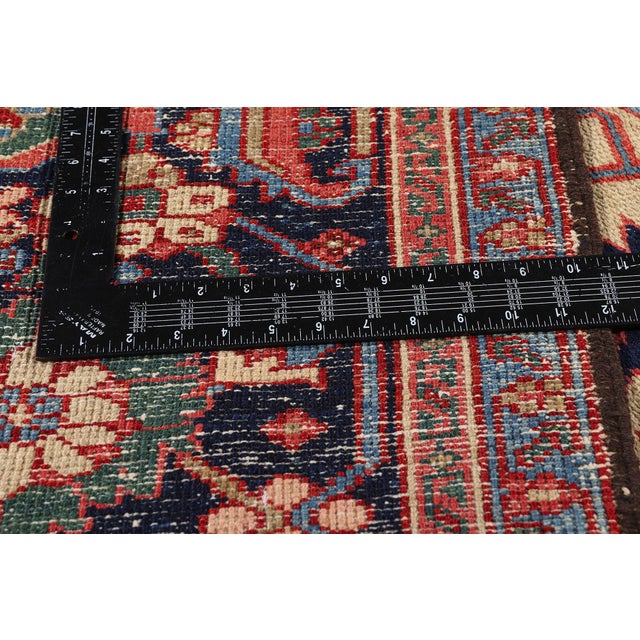 Textile Late 19th Century Persian Heriz Rug, 13'00 X 15'07 For Sale - Image 7 of 10