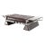 "La Ciliegia" Ottoman With Stainless Steel, Burl Walnut, Hand Crafted For Sale