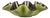 Anise Green and Black Ceramic Model 8218 Bowl by​​ B. Letalle for Saint Clément, 1950s For Sale