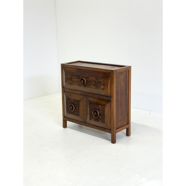 Brutalist Italian Art Deco Cabinet by Guglielmo Pecorini, 1940s For Sale - Image 3 of 18