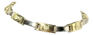 Late 20th Century 14k Two Tone Gold Diamond Bracelet