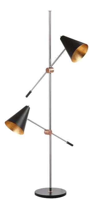 71-Inch H Floor Lamp - Black