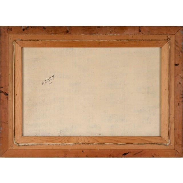 Textile Still Life With White and Yellow Floral Arrangement Original Oil by Didi Fernandez For Sale - Image 7 of 7