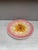 French Majolica pink daisy plate Orchies, circa 1890.