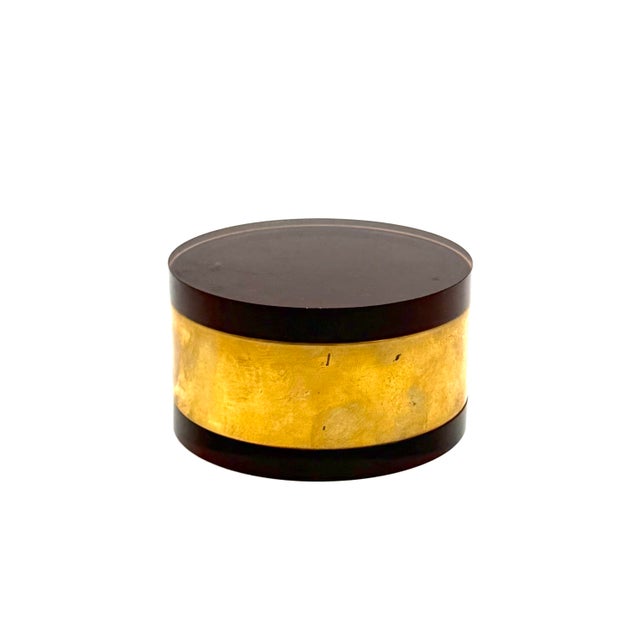 1970s Mid-Century Cylindrical Jewelry Box, Italy 1970s For Sale - Image 5 of 10
