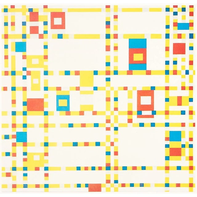 Canary Yellow 1991 After Piet Mondrian "Broadway Boogie-Woogie", Full-Color Parisian Print For Sale - Image 8 of 8