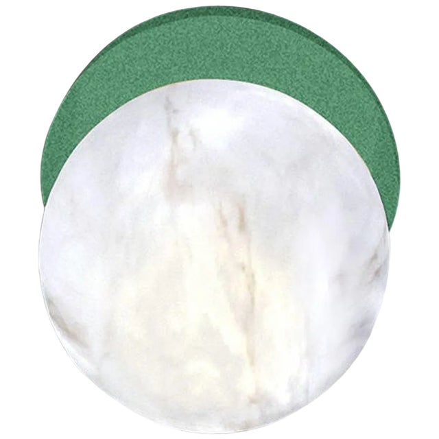 Ofione Freedom Green Metal Applique by Alabastro Italiano For Sale