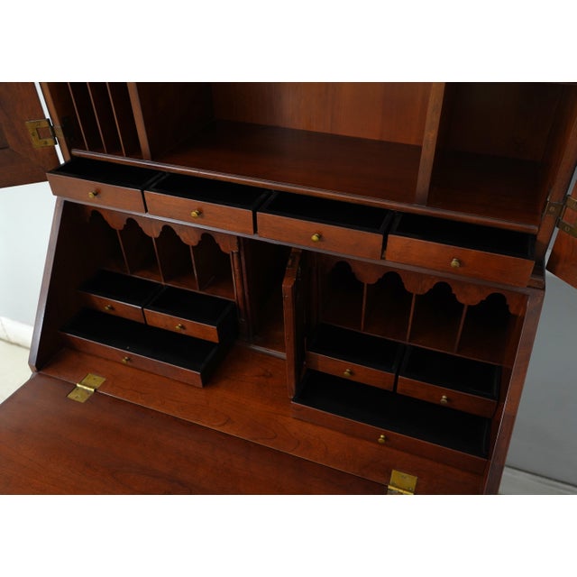 1970s Wright Table Co Cherry Secretary Desk For Sale - Image 5 of 18