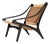 Danish Modern Black Lacquered Beech and Lounge Chair by Illum Wikkelsø, 1955 For Sale