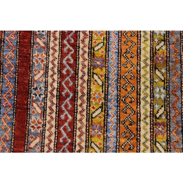 1990s Shabby Chic Vintage Tribal Khurgeen Steffen Rust Wool Rug - 1′11″ × 2′11″ For Sale - Image 4 of 9