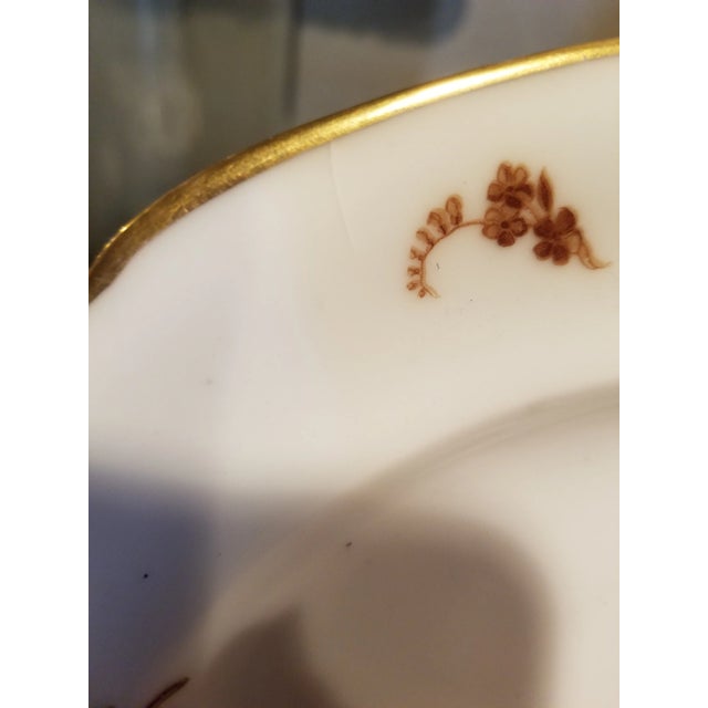 Early 20th Century Brown and White Porcelain Dessert Set For Sale - Image 5 of 6