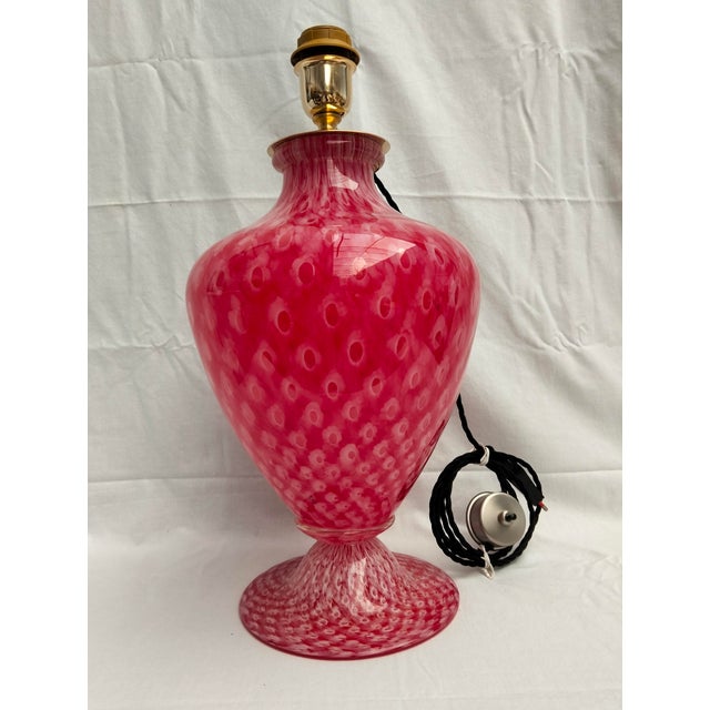 Vintage Table Lamp in Hand-Blown Glass, 1980s For Sale - Image 6 of 6