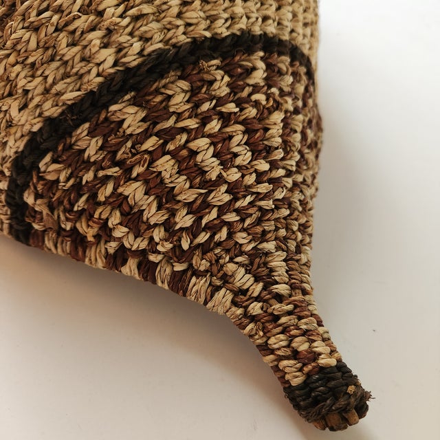 1960s Handwoven Gambela Canoe Bread Basket For Sale - Image 10 of 10