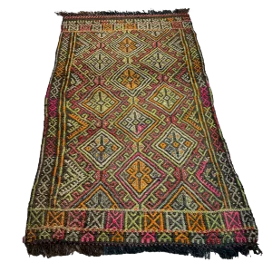 Small Anatolian Turkish Kilim Rug