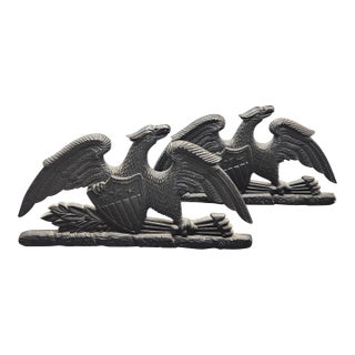 Vintage 1952 Virginia Metalcrafters Federal Spread Eagle Bookend Doorstop Iron For Sale