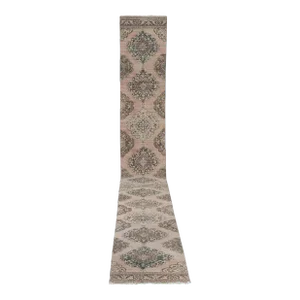 Turkish Oushak Extra Long Runner - Stair Tread 2'8'' X 25'9''