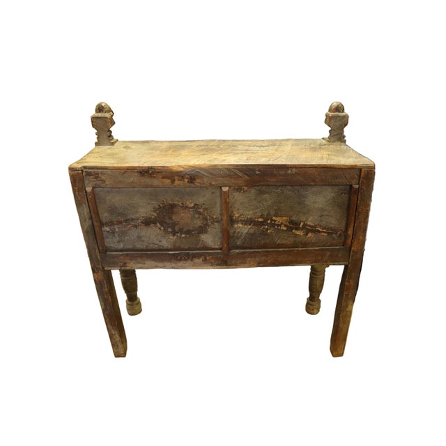 Antique Indian Hardwood Damchiya Storage Chest or Cabinet For Sale - Image 4 of 10