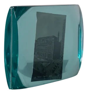 Crystal Photo Holder by Erwin Walter Burger for Fontana Arte, 1950s