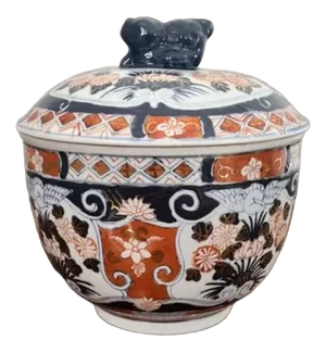 Japanese Imari Lidded Jar, 1900s