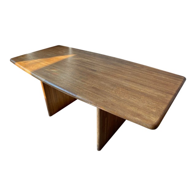 1970s Vintage Mid-Century Modern Solid Wood Dining Table or Desk For Sale