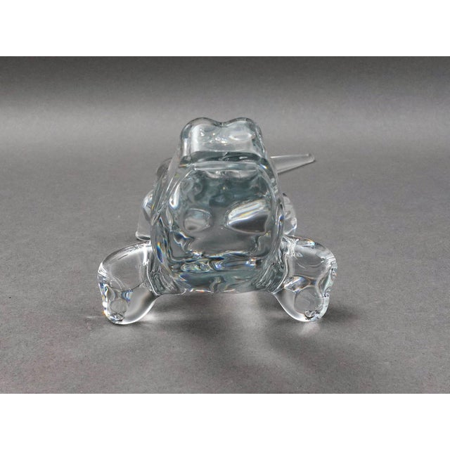 Mid-Century Modern Mid 20th Century Daum Crystal France Signed Alligator Glass Figurine Sculpture For Sale - Image 3 of 8