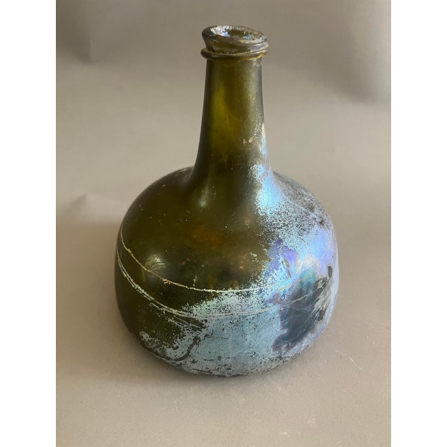 Bottle Green French 17th Century Brandy Bottle For Sale - Image 8 of 8