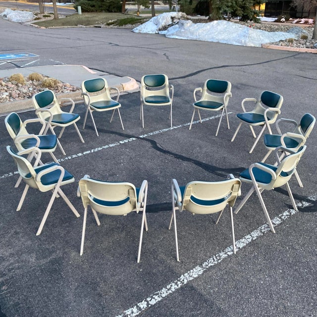 1980s Postmodern Armchairs Giancarlo Piretti & Emilio Ambasz for Dorsal - Set of 11 For Sale - Image 5 of 13