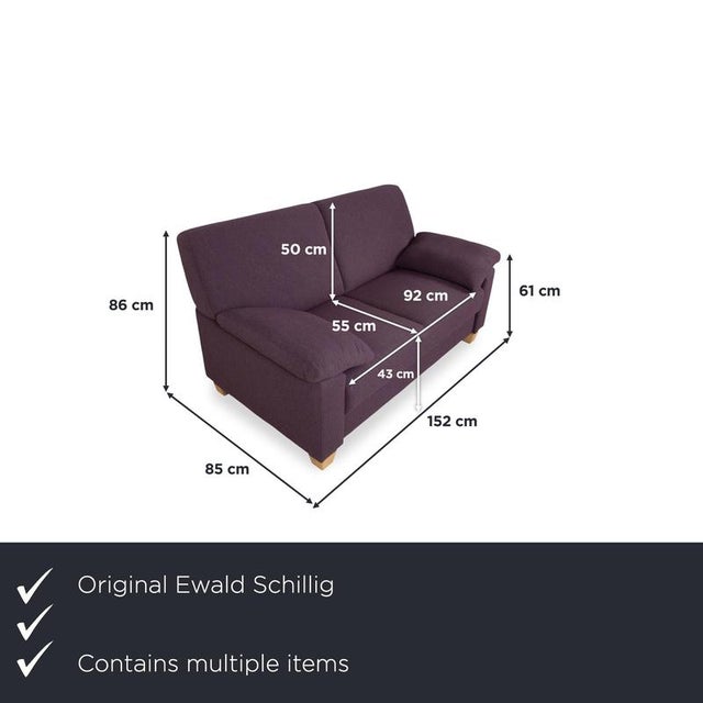 with this Ewald Schillig Flex Plus Duo, you get two identical two-seater sofas in a rich shade of violet for your living...