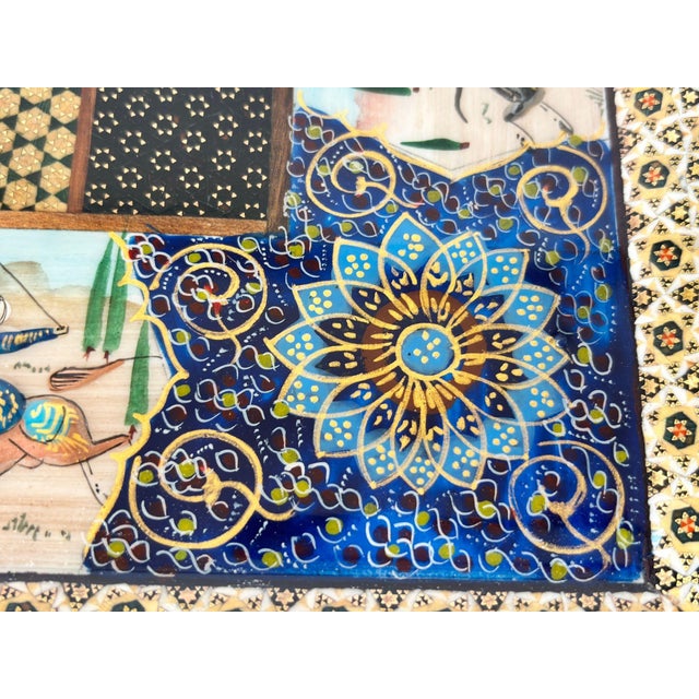 Persian Khatamkari Backgammon and Chess Box For Sale - Image 18 of 18