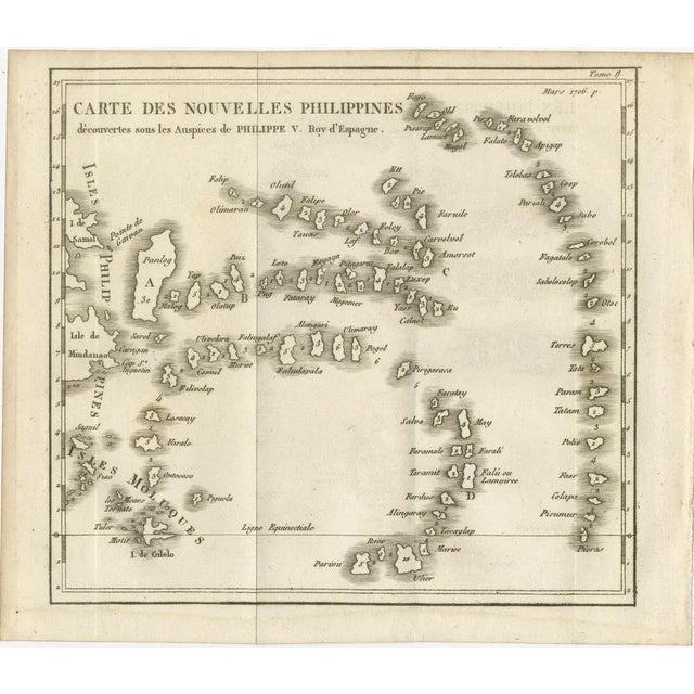 Map of the New Philippines – “Carte des Nouvelles Philippines”, 1706 This 18th-century copperplate map, titled Carte des...