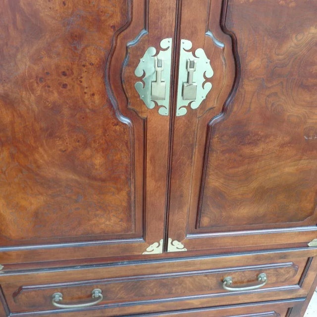 Bernhardt Mid 20th Century Bernhardt Chin Hua Campaign Armoire For Sale - Image 4 of 10