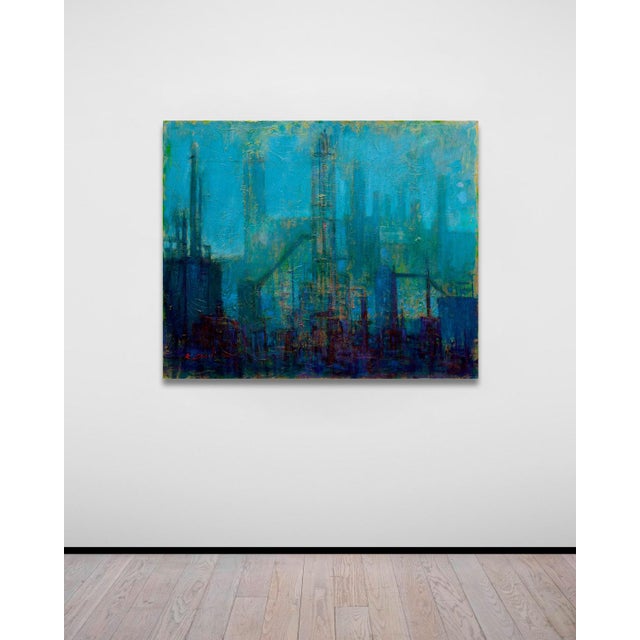 "Periferia" is a powerful contemporary painting by Renato Criscuolo, where the industrial outskirts of the city are...