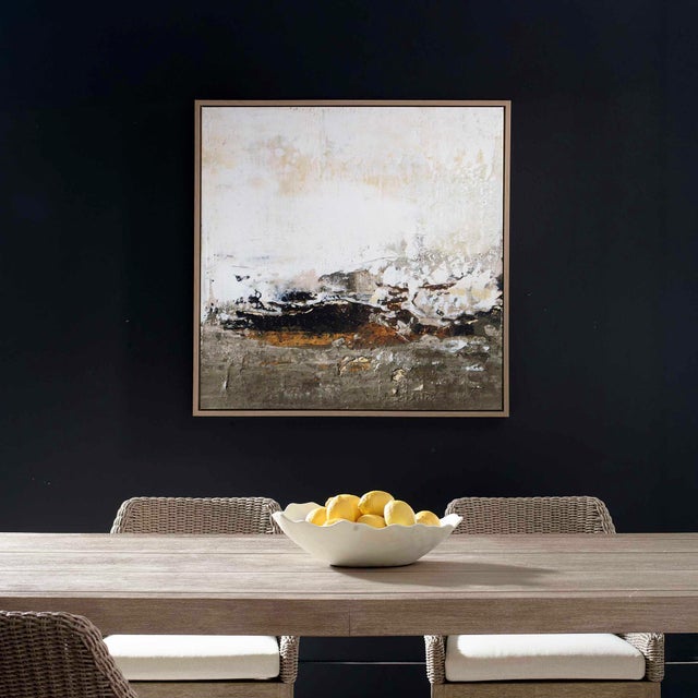 The Other Side Framed Canvas Is Brought To Life With An Earthy Palette Of Green, Orange, Brown, And Black, Making It A...