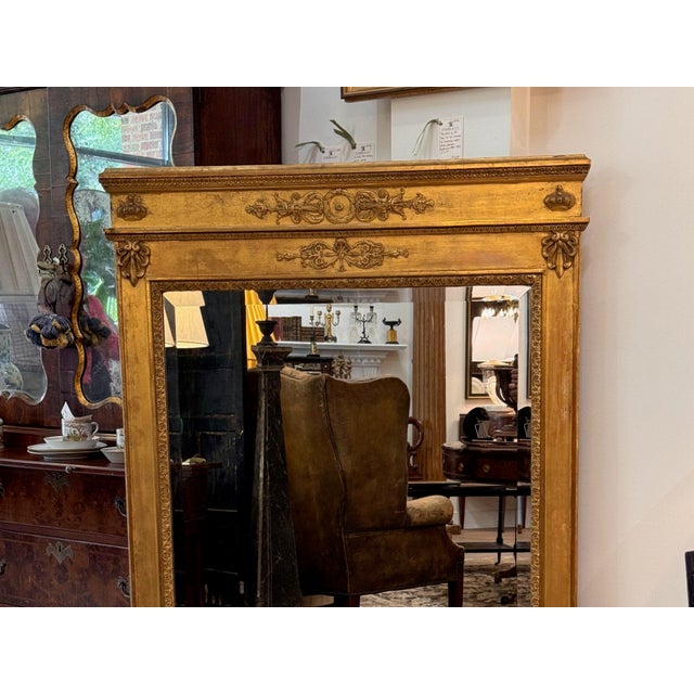 Early 19th Century French Carved Giltwood Mirror For Sale - Image 4 of 8