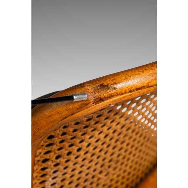 Single Patinaed Bentwood Prague Model 811 Side Dining Chair in Leather in the Manner of Josef Frank for Stendig, Usa, C. 1960s For Sale - Image 16 of 18