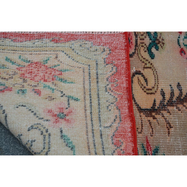 1960s Antique Turkish Overdyed Rug - 5'2" x 8'1" For Sale - Image 5 of 6