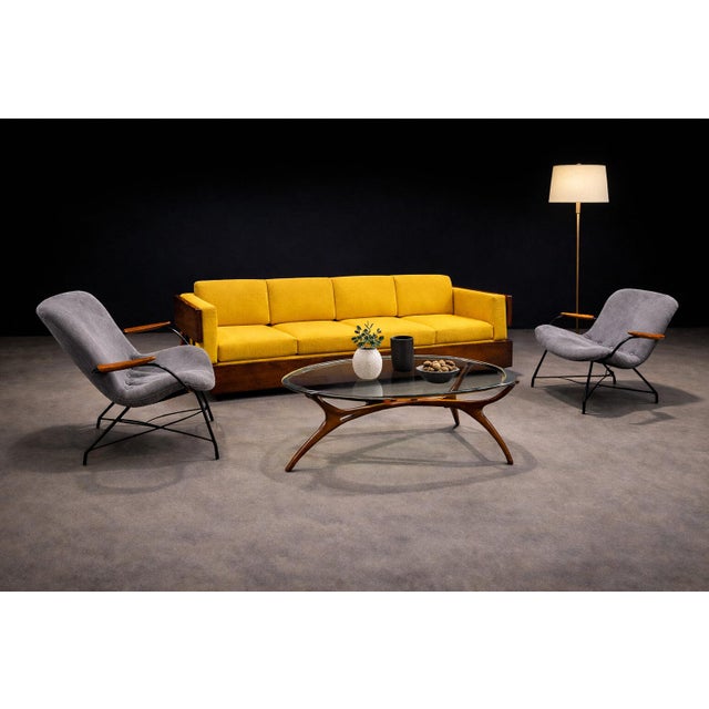Designed by Carlo Hauner (1927–1997), this set of armchairs reflects the designer’s disciplined approach to structure and...