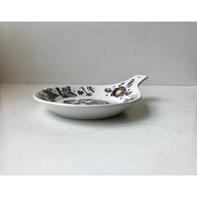 Hand-Painted Dish by Inger Waage, 1950s For Sale - Image 10 of 11