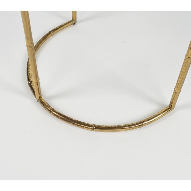 Mid-Century Modern Brass and Glass Nesting Tables, 1970s, Set of 2 For Sale - Image 17 of 18