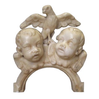 Mid 18th Century Marble Cherub Surround For Sale