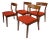 R.Borregaard Teak Dining Chairs for Viborg Denmark For Sale